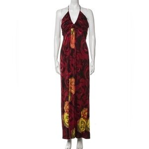 Alice + Olivia dresses | Halter Roses maxi dress Size small